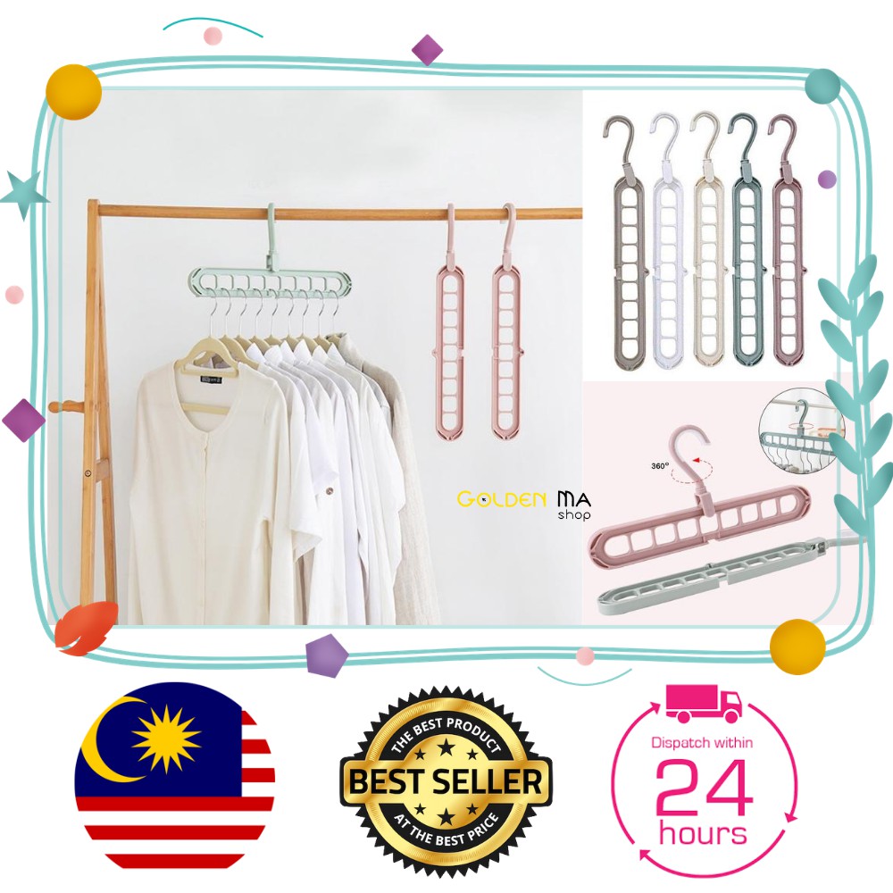 Tiktok Space Save Saving Hangers Magic Clothes Hanger Organizer Rotate