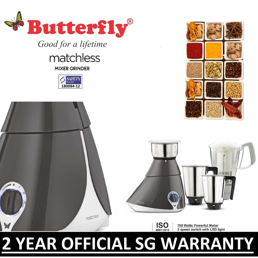 Butterfly Matchless Mixer Grinder / 750 Powerful Motor / Four Jars
