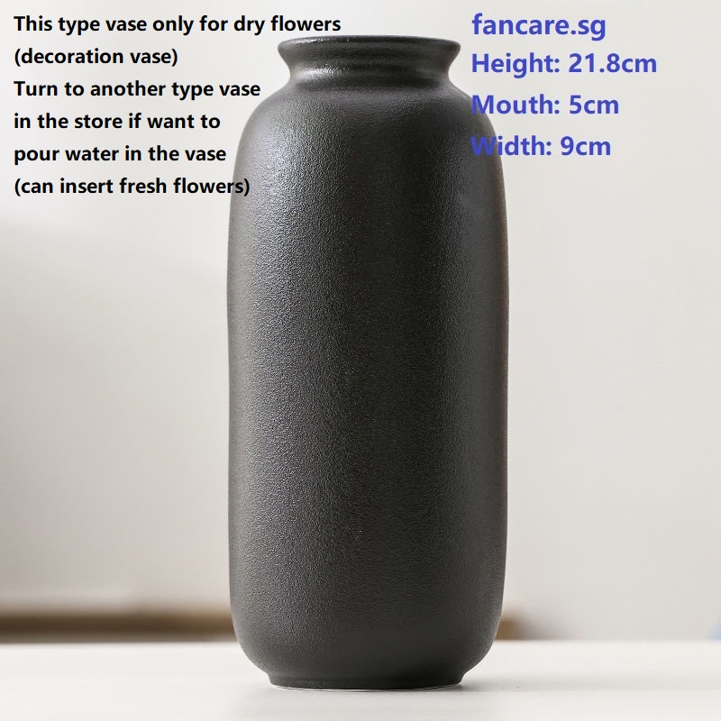 Spot Goods Black Vase Ceramic Vase Decorative Ceramic Vase Home