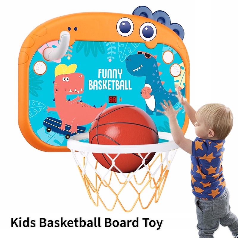 Kids Sport Toy Basketball Hoop Electronic Counting Adjustable Ball