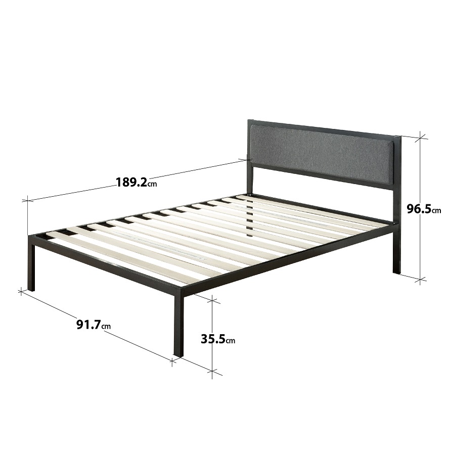 Zinus Bed Frame Korey Metal Headboard Shopee Singapore