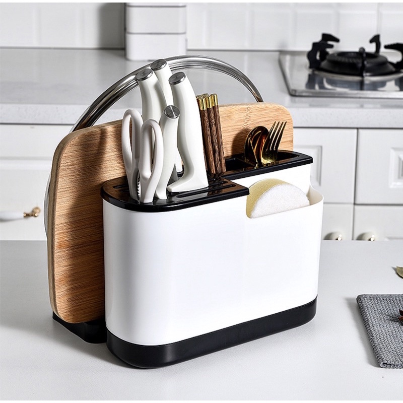 [SGBestDeal] Multifunctional Cutlery Stand / Knife Holder / Kitchen Cutlery Organiser Shopee