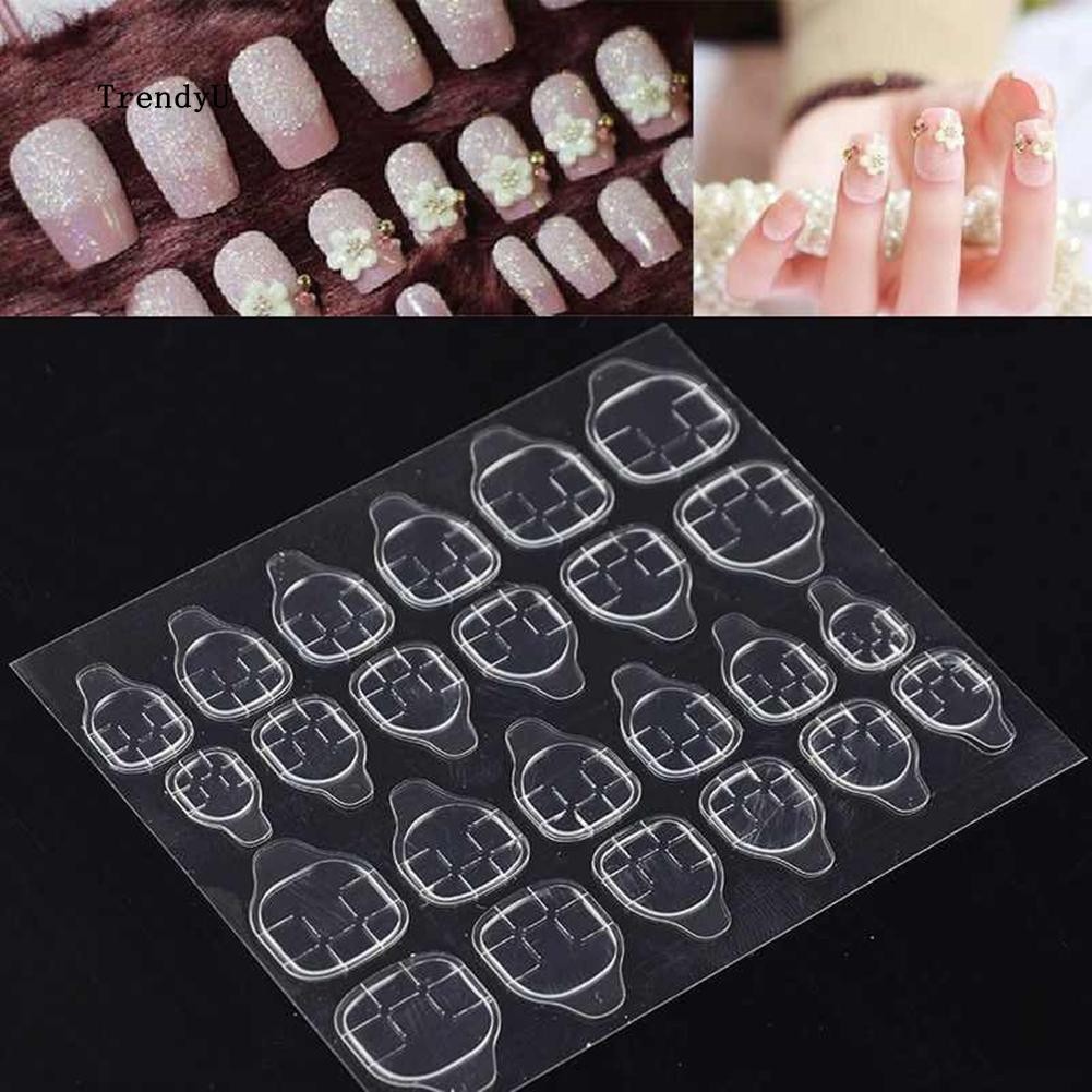 TDU_Double Sided Adhesive Glue Tapes Nail Art Tabs Clear Manicure for