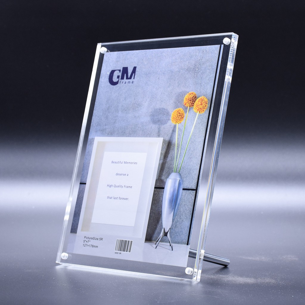 Acrylic Stand Frame with Steel Rod Photo Frame A4 Certificate Frame 4RA4 Shopee Singapore