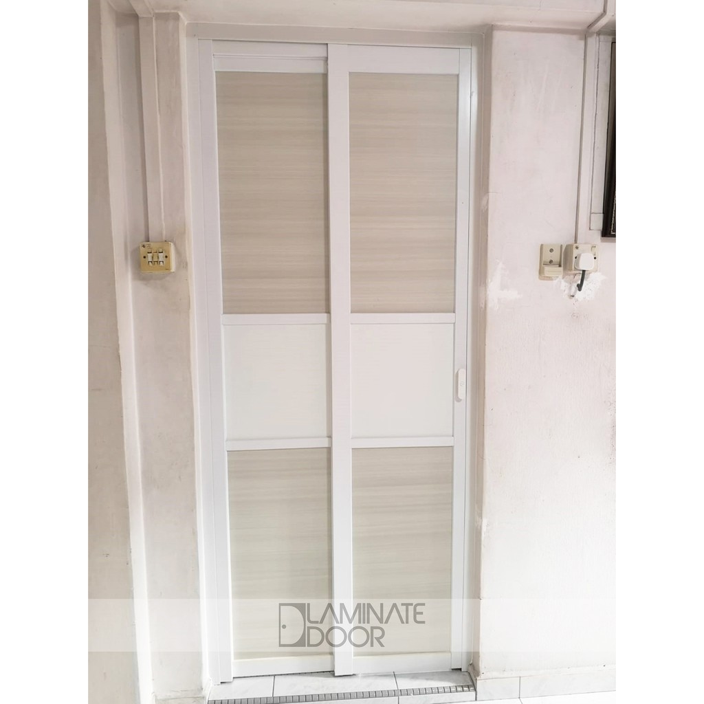 Aluminium Slide & Swing Toilet Door SD7017 HDB Toilet Door