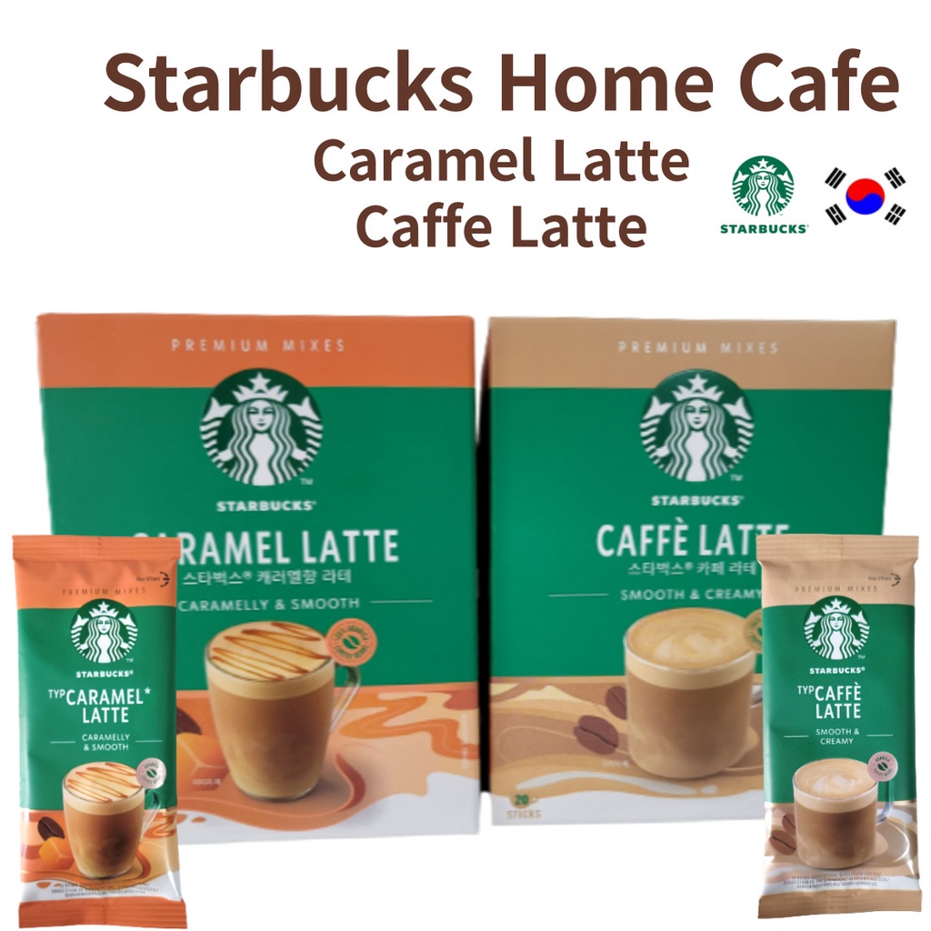 Starbucks Home Cafe Caffe Latte 14g, Caramel Latte 23g Shopee Singapore