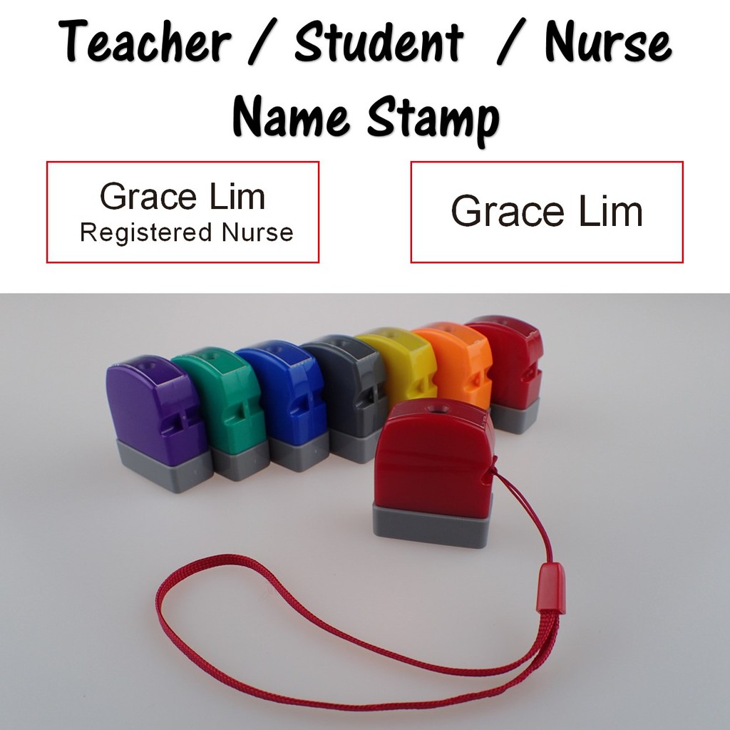 ENS019 23x6mm Customize Teacher, Student, Nurse Name Stamp contact us