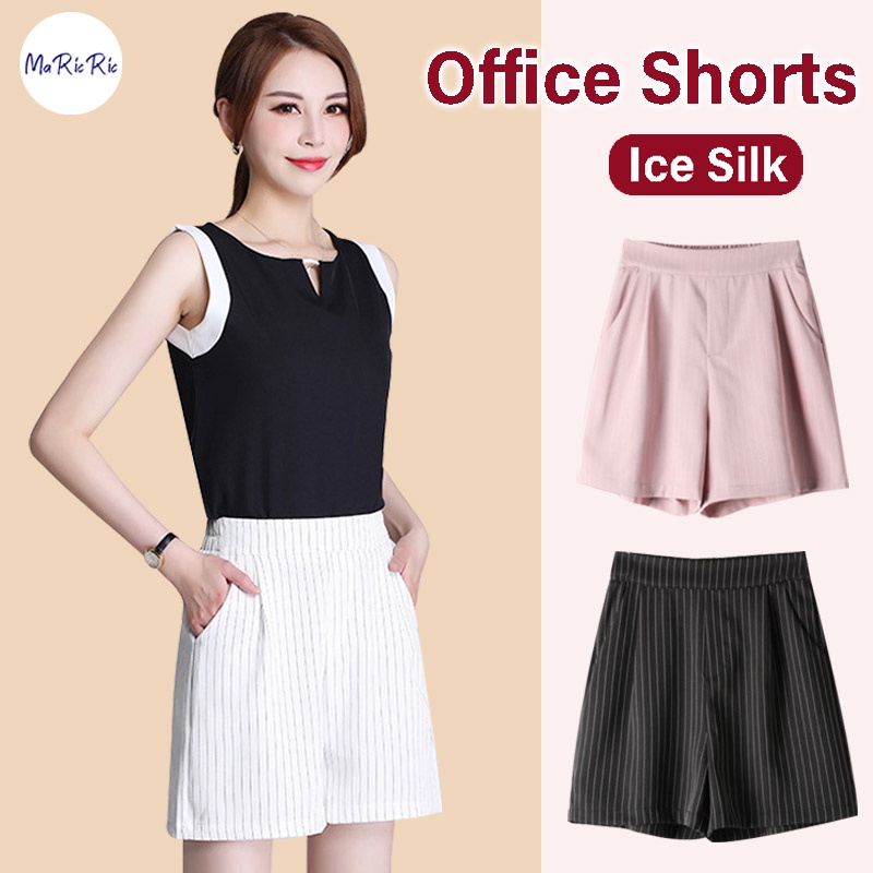 (SG InStock) Ice Silk Mid Length Office & Business Shorts (Street Wear