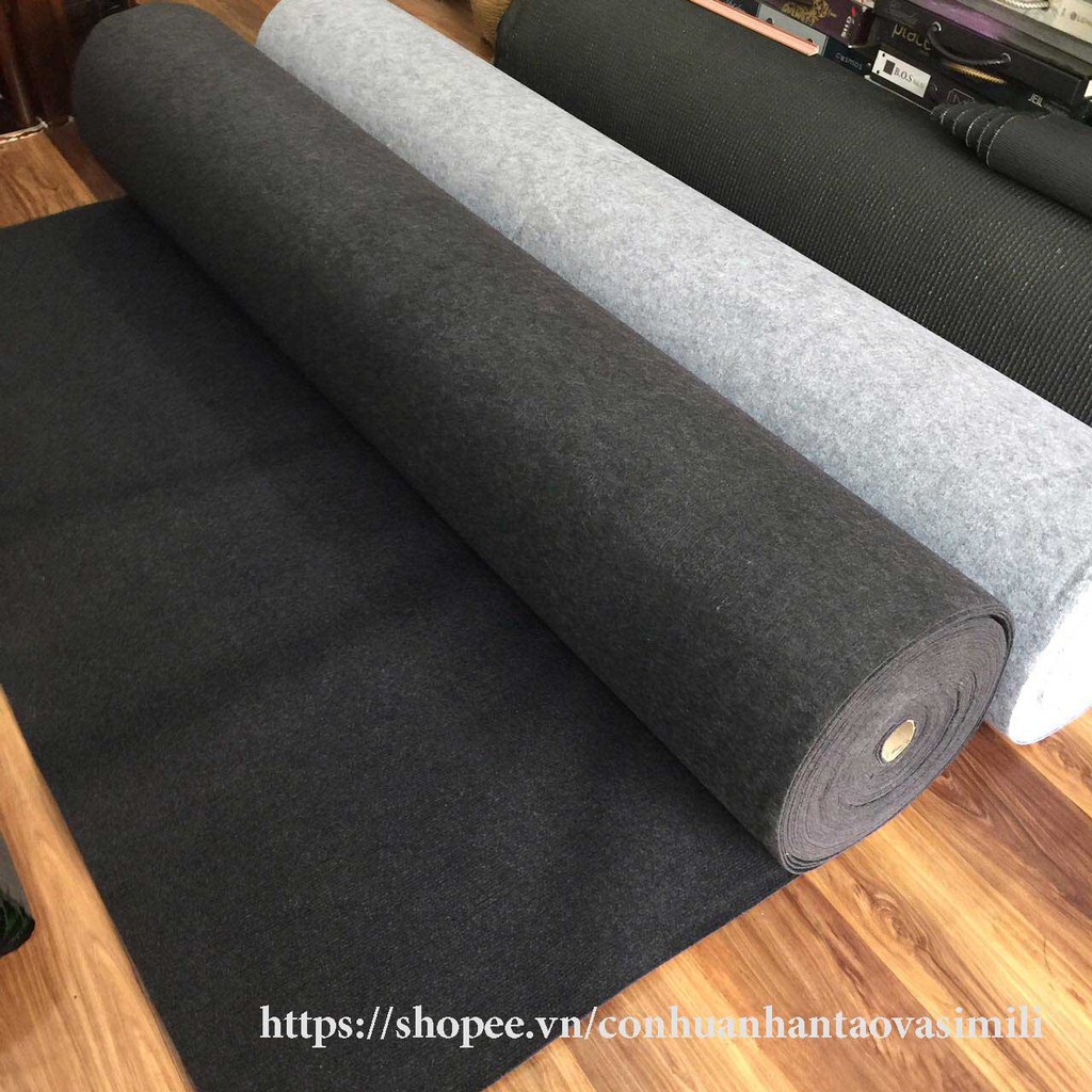 [Size 2m x 0.5m] Decorative Felt Carpets Dark Gray Floor Mats