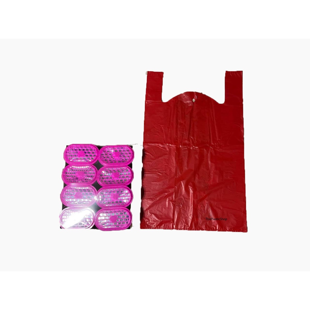[30 pcs] XL Big Red Plastic Bag Shopee Singapore