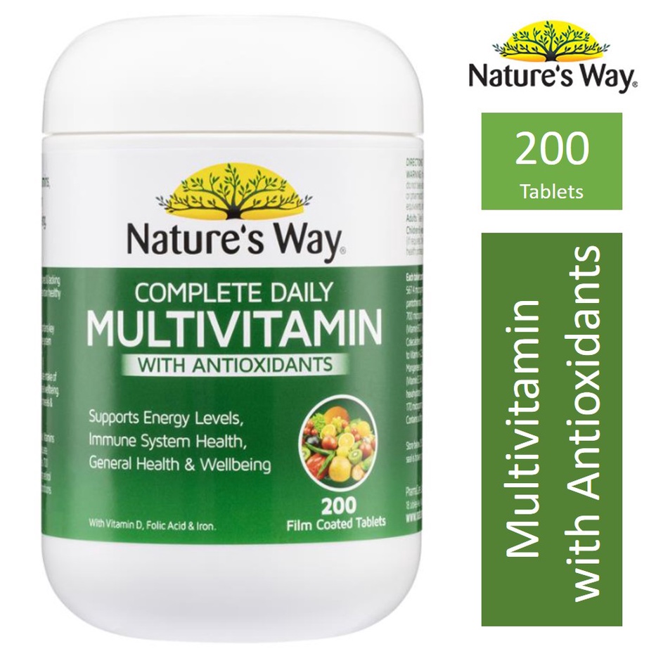 Nature's Way Multivitamin with Antioxidants 200 Tablets Shopee Singapore