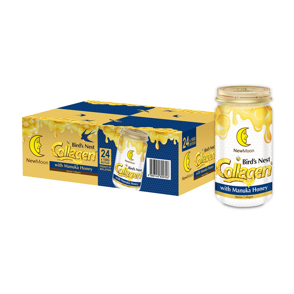 (24 Bottles) New Moon Bird's Nest Collagen Strips With Manuka Honey
