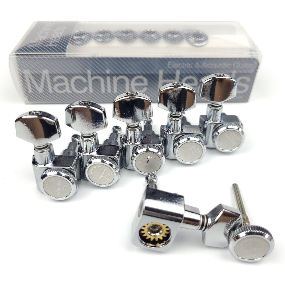 1 Set 6 Inline No Screw Locking Electric Guitar Machine Heads Tuners