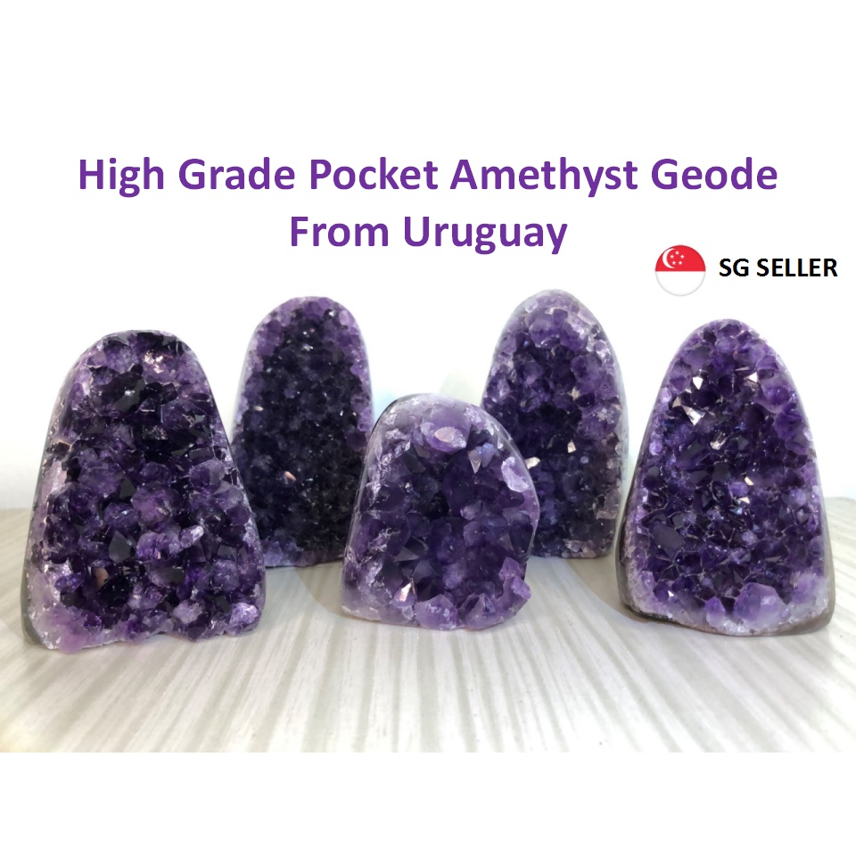 [SG Seller🇸🇬] Amethyst Geode from Uruguay Pocket Amethyst Crystal