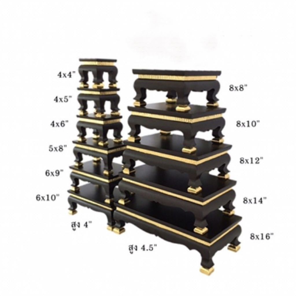 Thailand Imported Black Gold Foil God Cushion, God Chair, God Statue