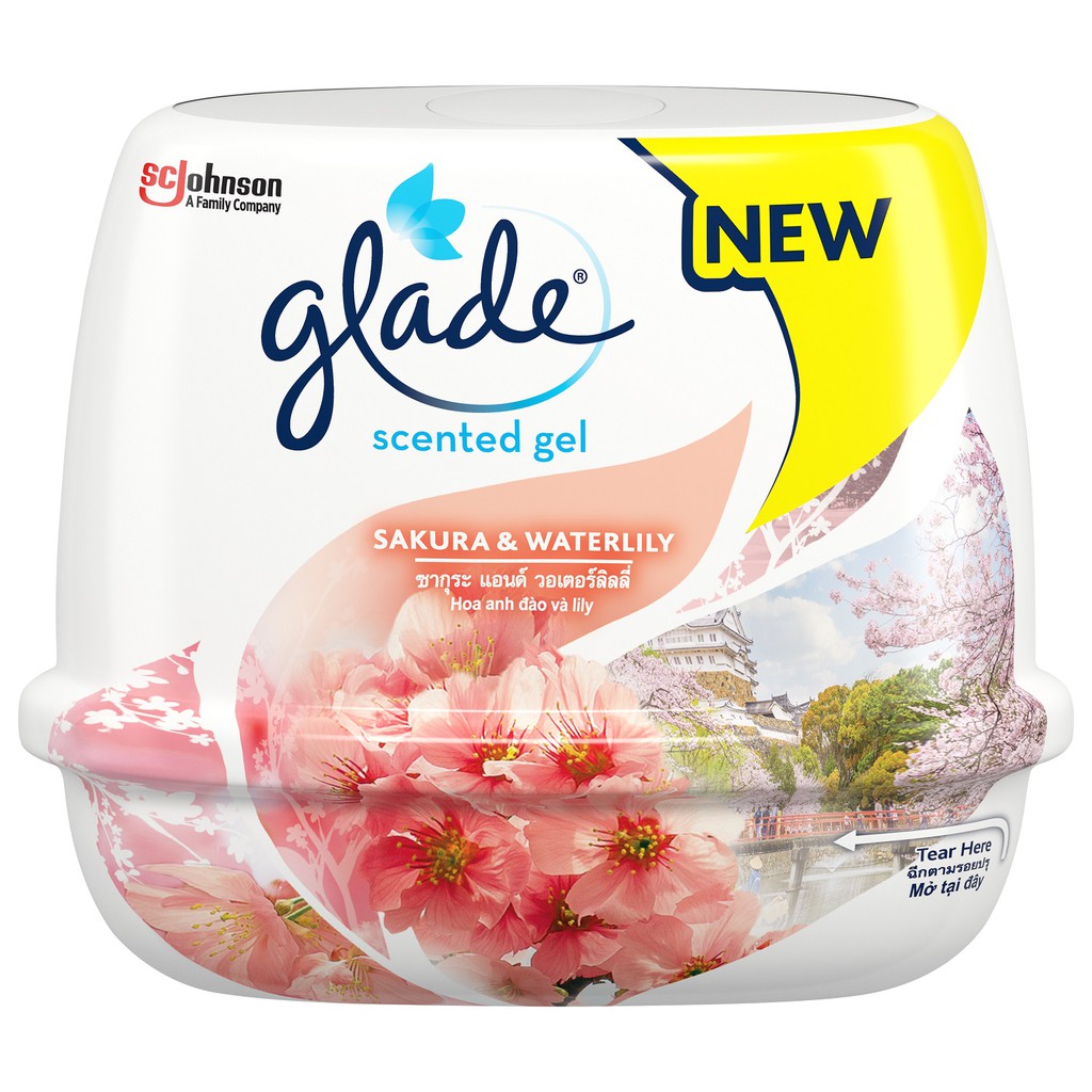 Glade Scented Gel Sakura & Waterlily Air Freshener 180g Shopee Singapore