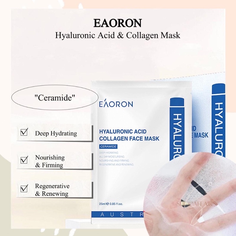 [SG Ready Stock] Eaoron Hyaluronic Acid Collagen Face Mask (5 pieces