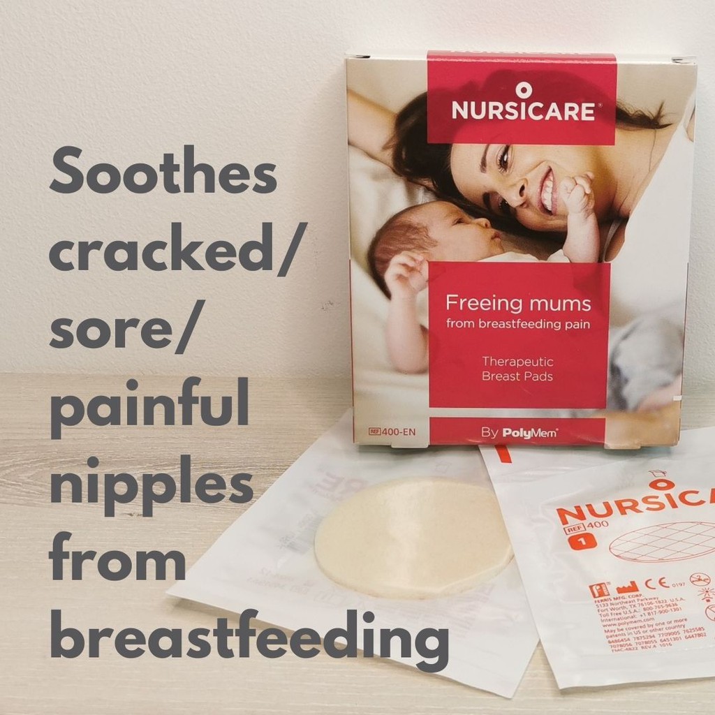 Nursicare therapeutic breast pad for painful nipples from breastfeeding