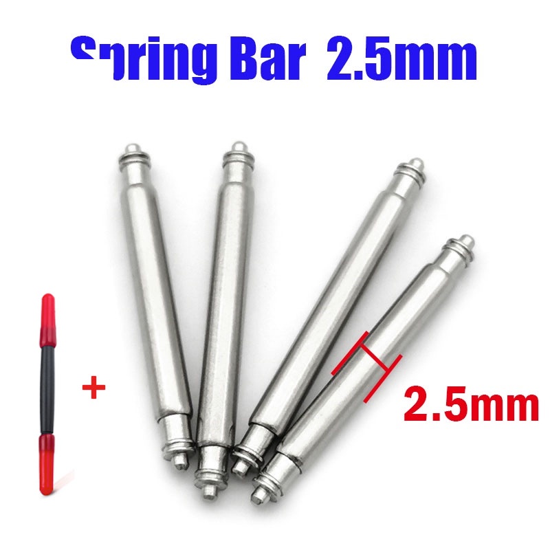10 Pcs Spring Bars Diameter 2.5mm Stainless Steel Spring Bar Pin Compatible for Seiko SKX007