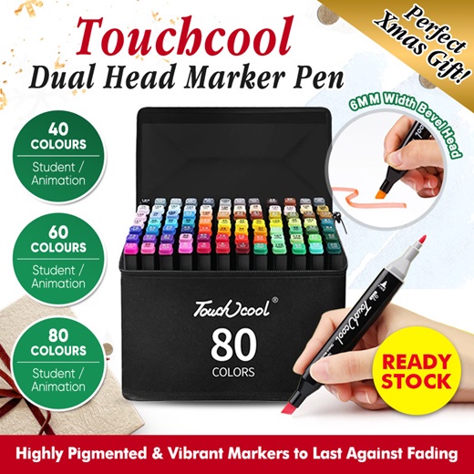 [SG Seller] Touch 48/60/80 Colors Markers Set Graphic Art Tip Drawing