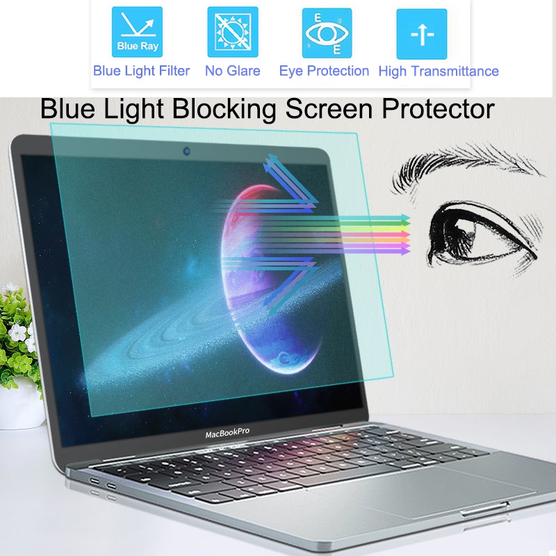 Laptop Blue Light Blocking Screen Protector 12.5"/13.3"/14"/15.6"/16