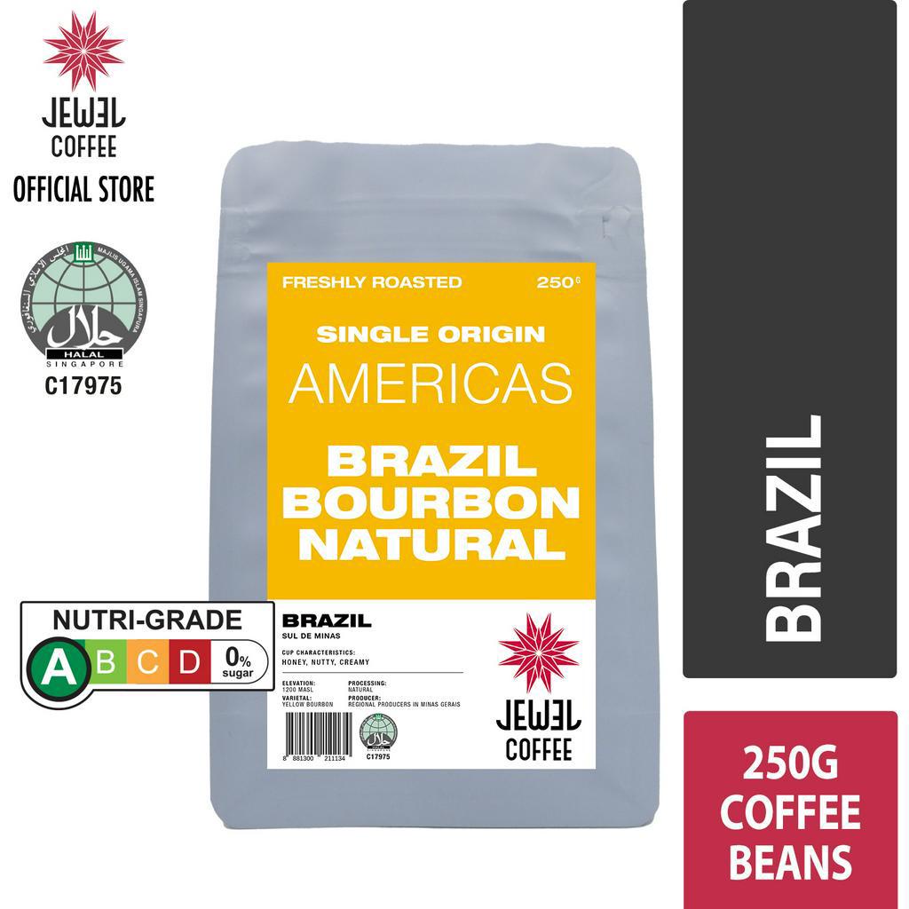 Jewel Coffee Brazil Coffee Beans 250g (Halal Certified) Shopee