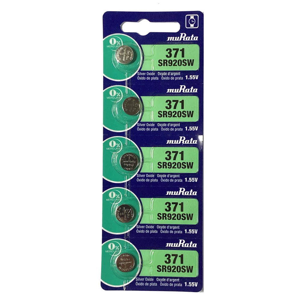(5 pcs) Murata 371 SR920 SR920SW Watch Battery Made in Japan Button