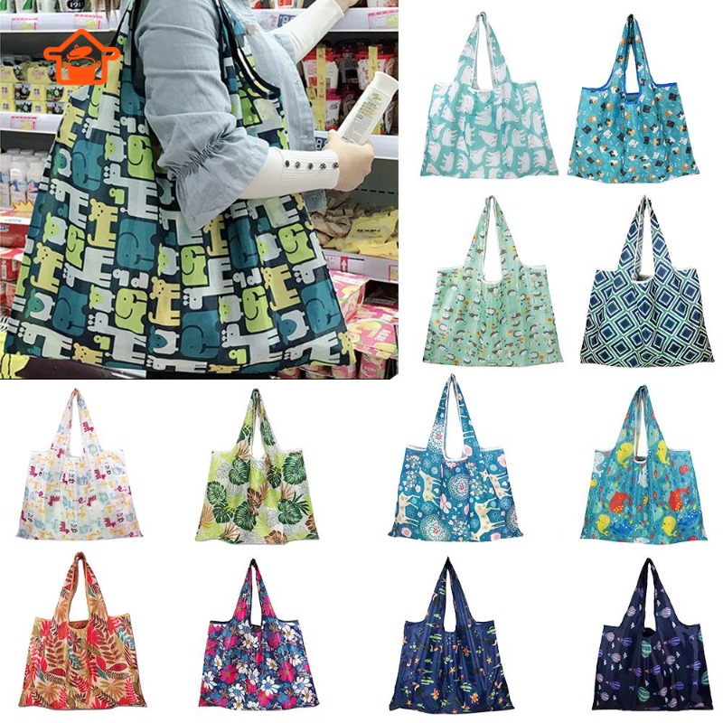 1pc Large Foldable Shopping Recyclable Reusable Cloth Bags For