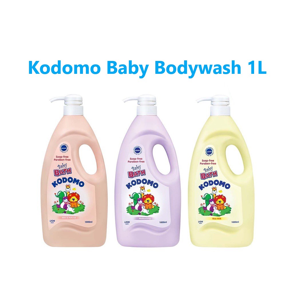 LION KODOMO Baby Bath 1L Rice Milk Moisturing Mild & Natural