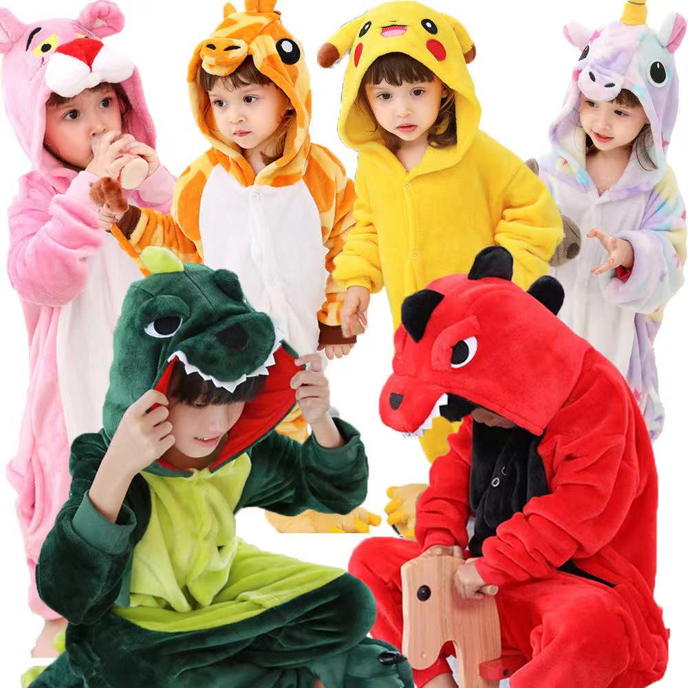 Children Pajamas Kids Dinosaur Stitch Onesies Animal Cartoon Blanket