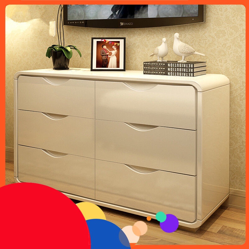 {Free shipping}Luxury Bucket Storage bedroom white TV Console