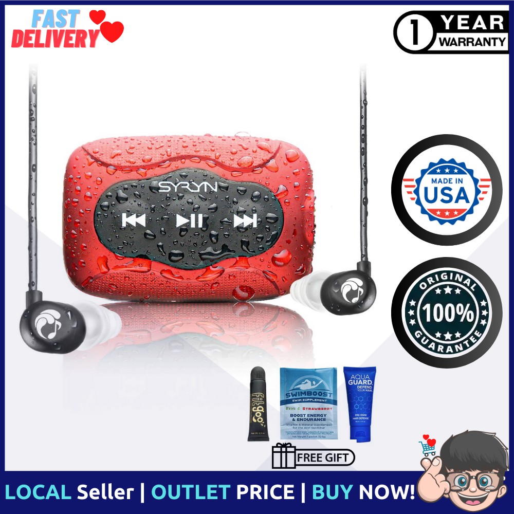 Swimbuds Waterproof Flip Headphones And 8 Gb Syryn + Mp3 Player 1