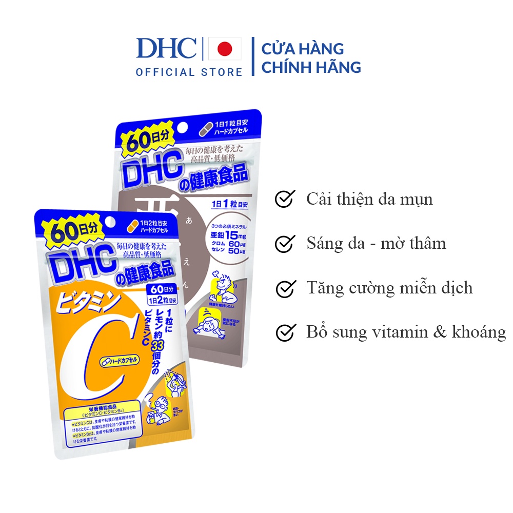 Combo DHC Acne Prevention Tablets Blurring 60 Days (Zinc 60 capsules
