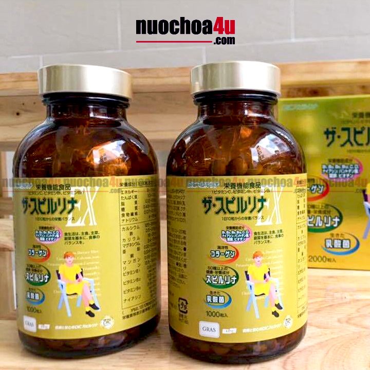 Spirulina EX Premium Japanese Algae (1000 Tablets 10 Tablets / Day