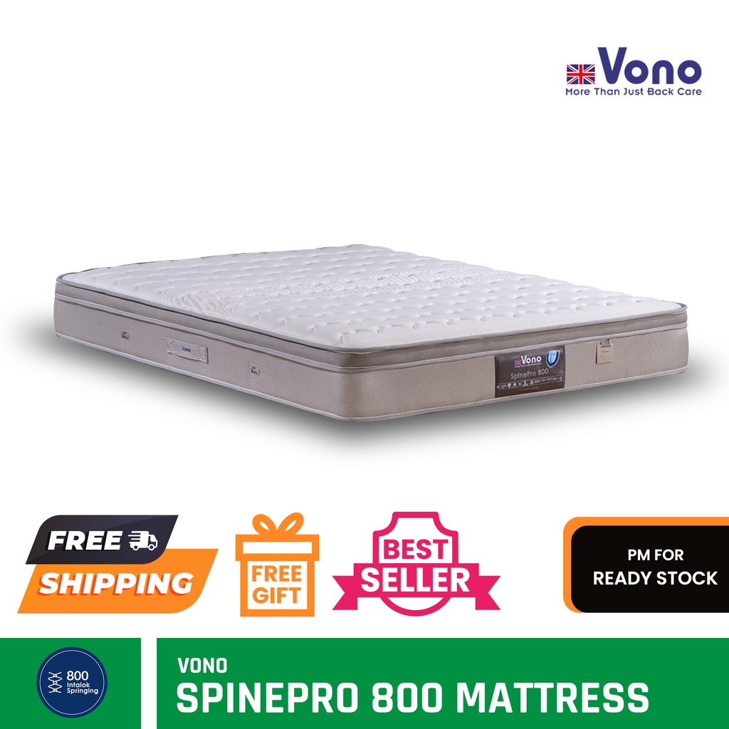 Vono SPINEPRO 800 & 800 PLUS Mattress, 10in Intalok Spring, Available