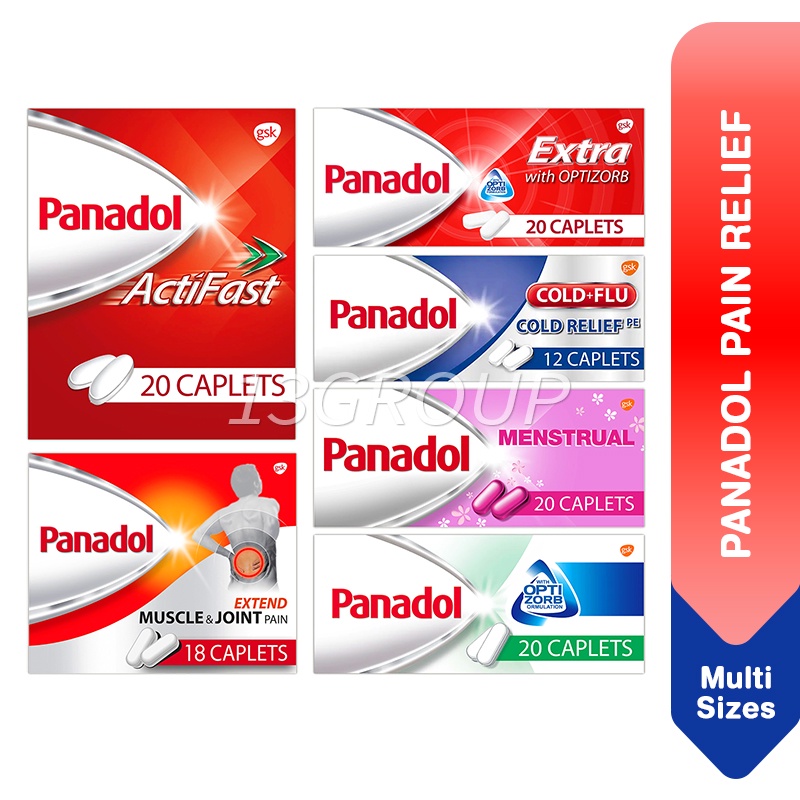 Panadol Extra Optizorb ActiFast Menstrual Cough Cold Flu Relief Extend
