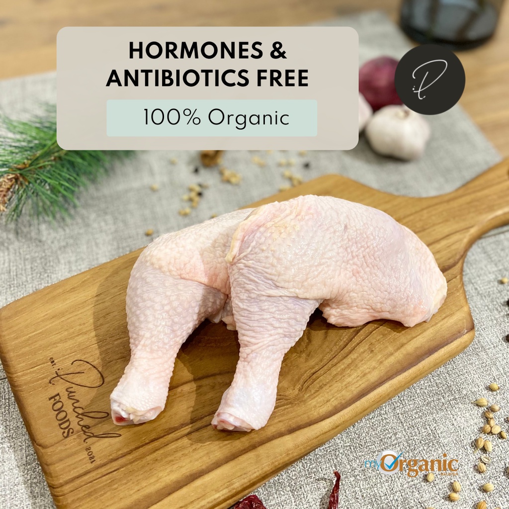Punched Foods Organic Chicken Whole Leg 250 350G 1 pc per pack (100