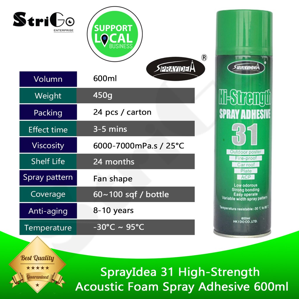 SprayIdea 31 HighStrength Multi Purpose Spray Adhesive / Furniture