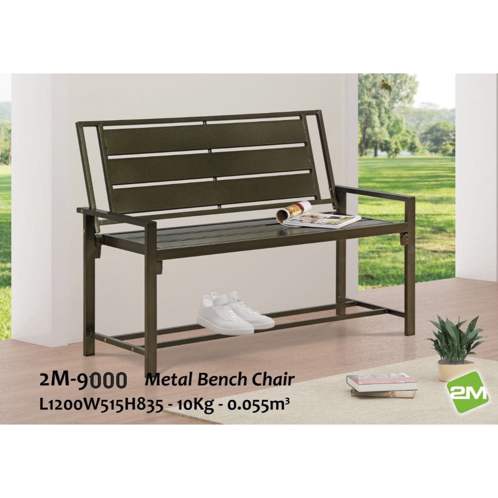 JFH 2M 9000 Metal Bench Chair / Bench Chair with backrest / Outdoor