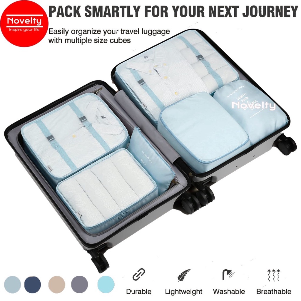 [SG ready stock] Packing Cubes, Travel Luggage Packing Organizers