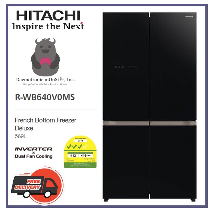 Hitachi RWB640V0MSGBK (Glass Black) / RWB640V0MSGS (Glass Silver
