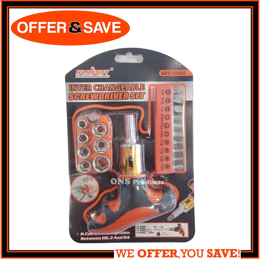 HORUSDY 19in1 Precision Screwdriver Toolkit / Ratchet Screwdriver Set