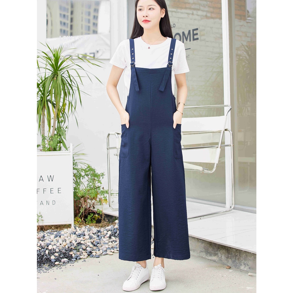 Eyouth 1518 Women overalls cotton linen ladies full length Jumsuits