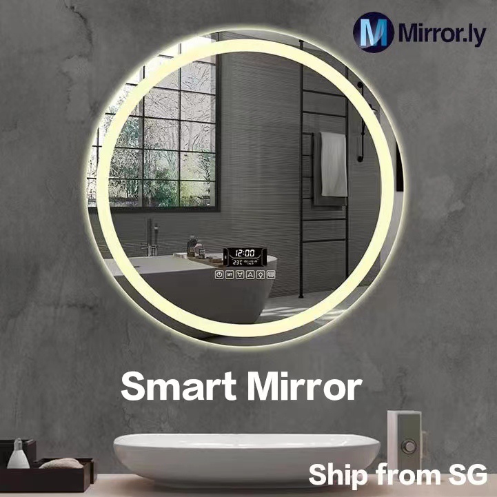 MIRROR.ly Smart LED Round Bathroom Mirror Makeup mirror touch Defogging