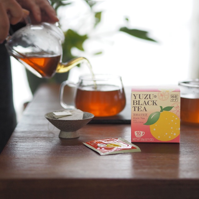 Yuzu Tea from Japan Tea Boutique Scented Yuzu Tea Series ( Black Tea , Green Tea ) 10 Sachets