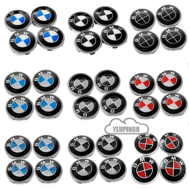 4pcs Car Wheel Center Hub Caps Cover 68mm Auto Emblem Badge Wheel Rim
