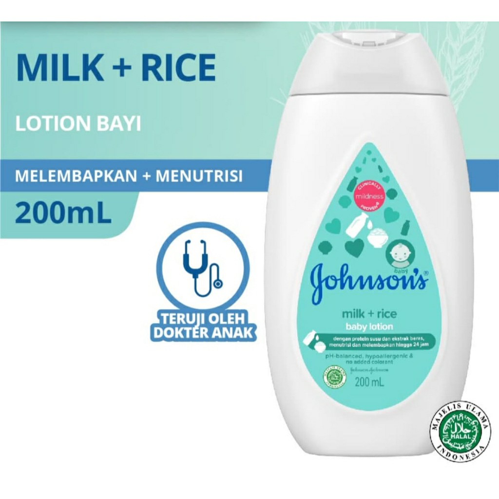 Johnsons Baby Lotion Milk + Rice 200ml Shopee Singapore