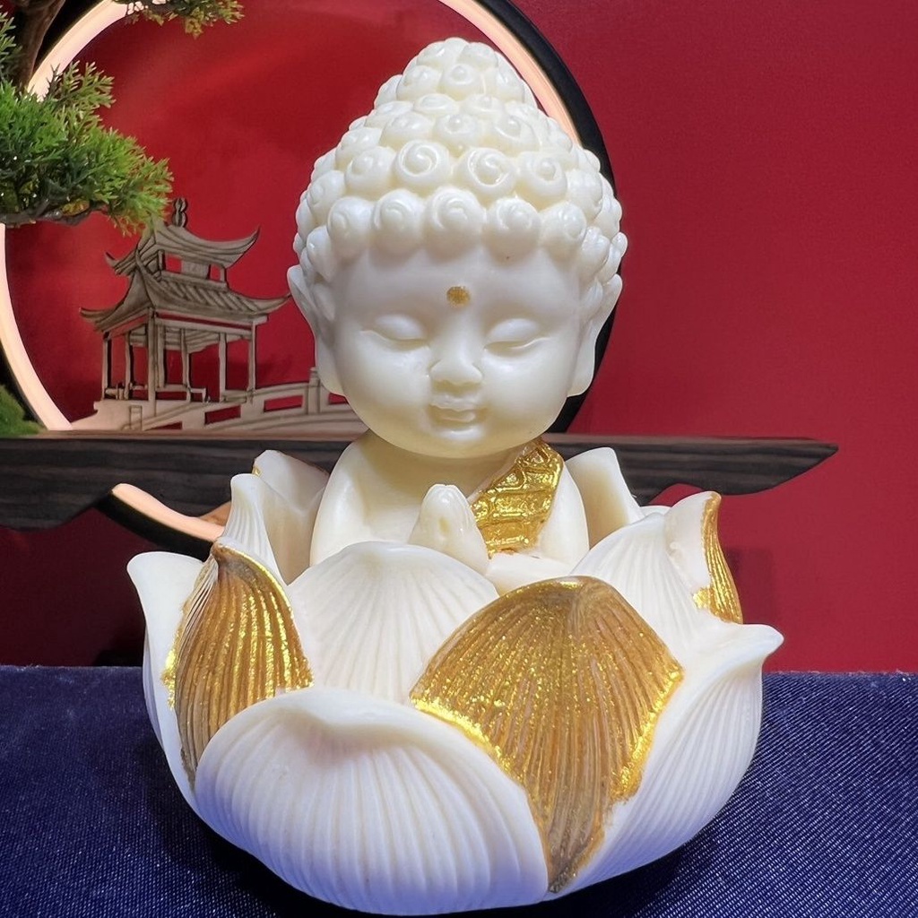 Ivory Fruit Baby Buddha Lotus Base Sakyamuni Buddha Q Rudra ivory fruit