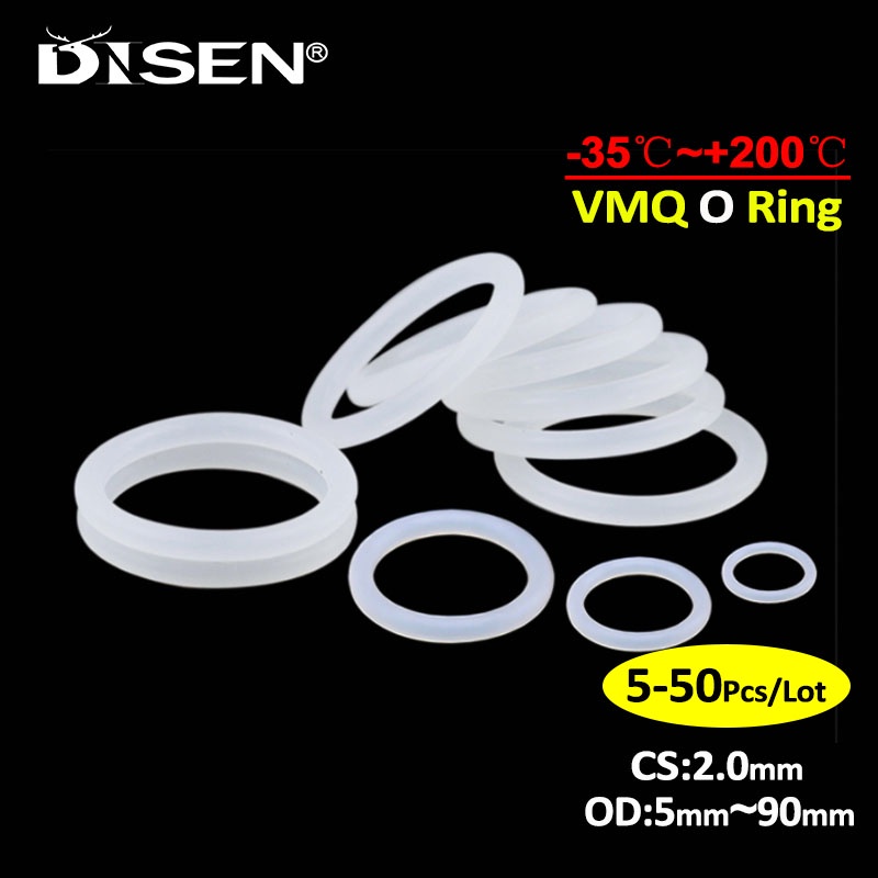 550pcs Thickness(CS) 2mm White Rubber Seal Ring OD 580mm Food Grade