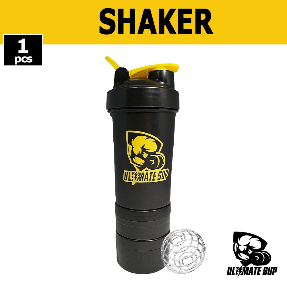 Signature Protein Shaker With 3 Compartments Powder Storage, Blender